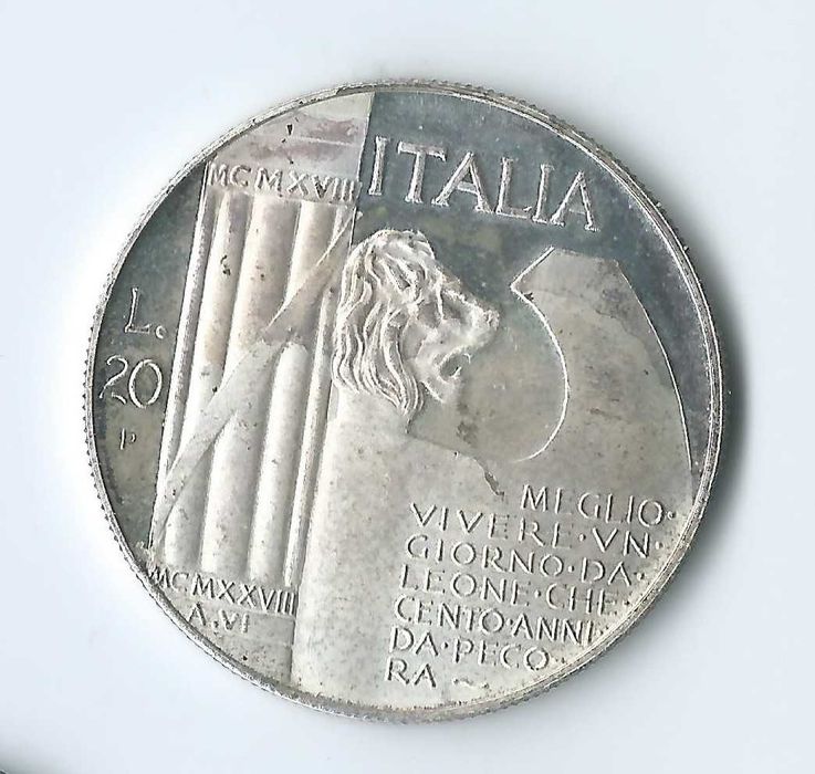 Monede fanteziste Benito Mussolini 1928 si 1943