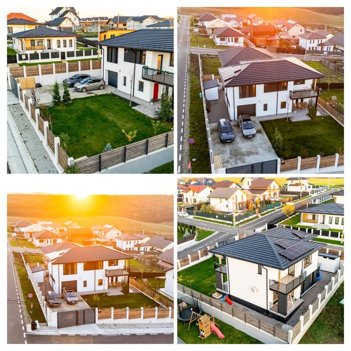 Casa moderna, 2021, 158mp utili, garaj, clasa energetica A, panouri