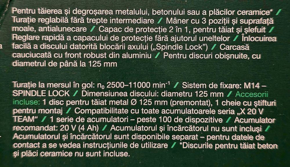 Flex / Polizor unghiular Parkside - nou, garantie 3 ani