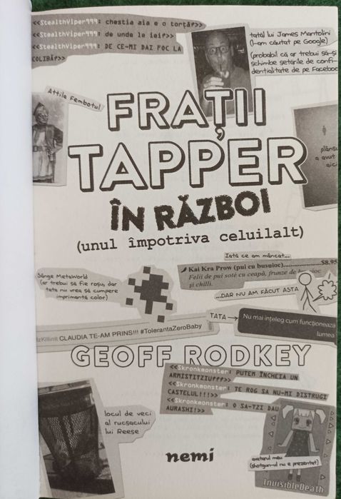 Fratii Tapper in razboi (unul impotriva celuilalt) de Geoff Rodkey