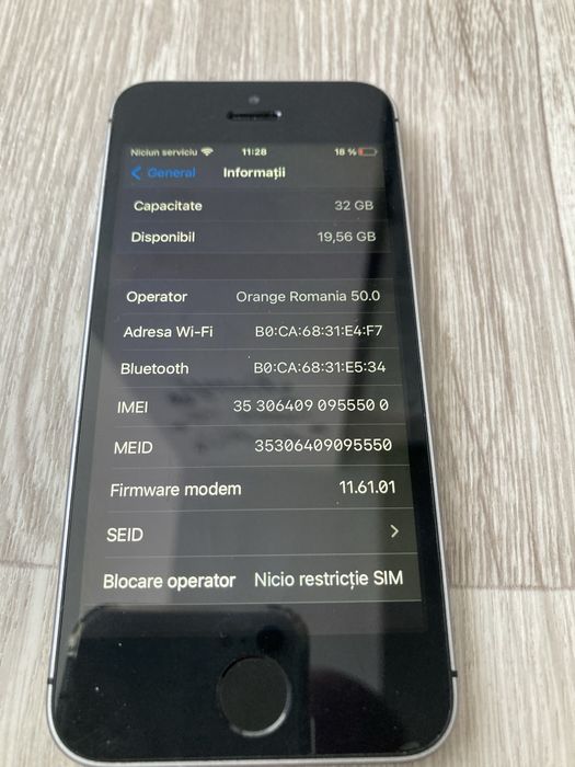 Iphone se Neverlock impecabil 32 Gb