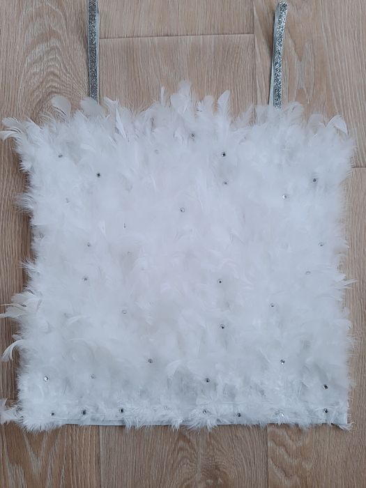 Топ бюстие с естествени пера