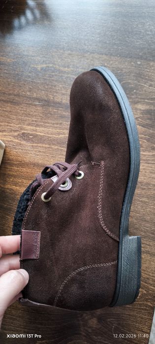 Мъжки кларкове от естествен велур на неди стил със топла подплата