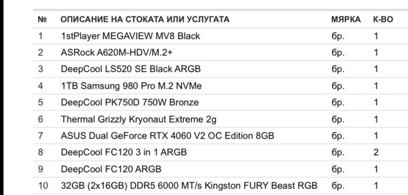 Геймърски компютър+ монитор/ Ryzen 7 7800X3D + RTX 4060 + 32GB DDR5