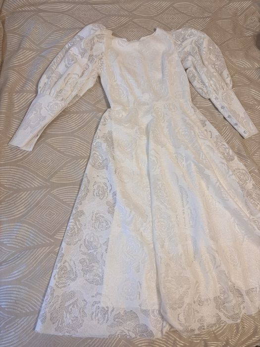 Белое платье Hand Made размер S
