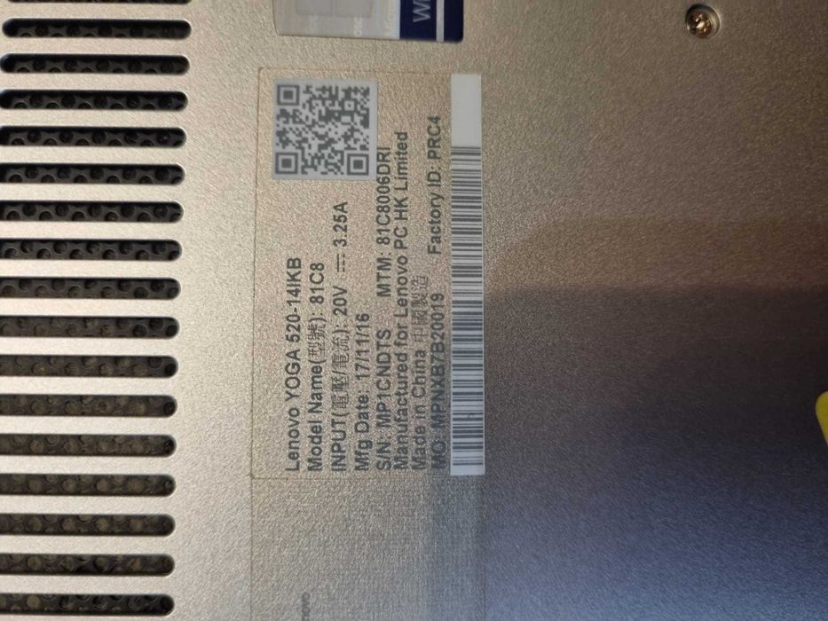 laptop lenovo yoga i5 520-14 ikb