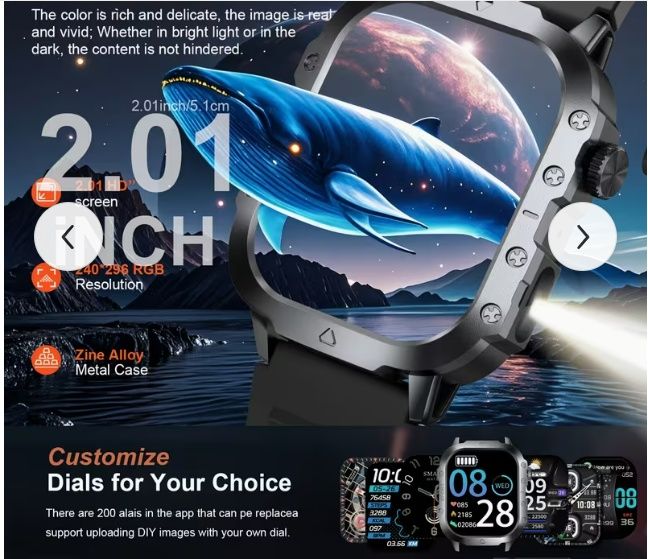 НОВ Спортен Смарт Часовник с 5.11cm дисплей ,  smart watch