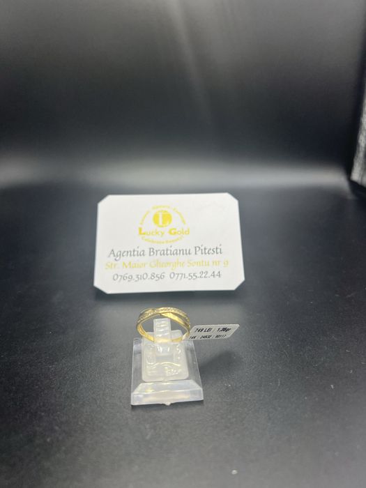 Inel aur 14k 1.35 gr marimea 18 cod 24532