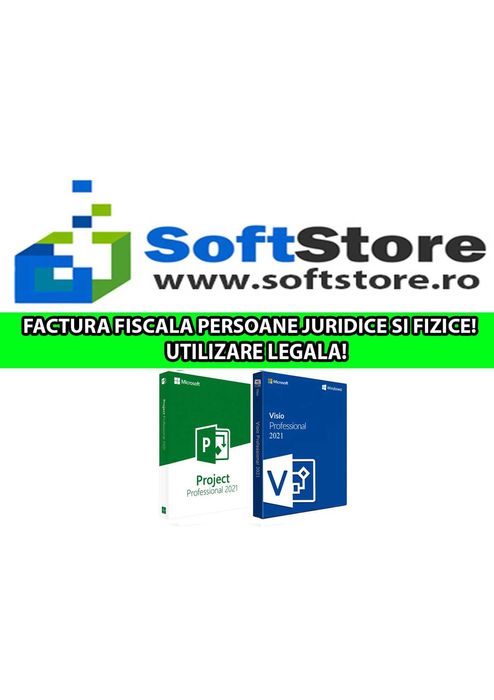 Licenta RETAIL: Visio & Project Pro 2021/2019/2016 - FACTURA PJ & PF!