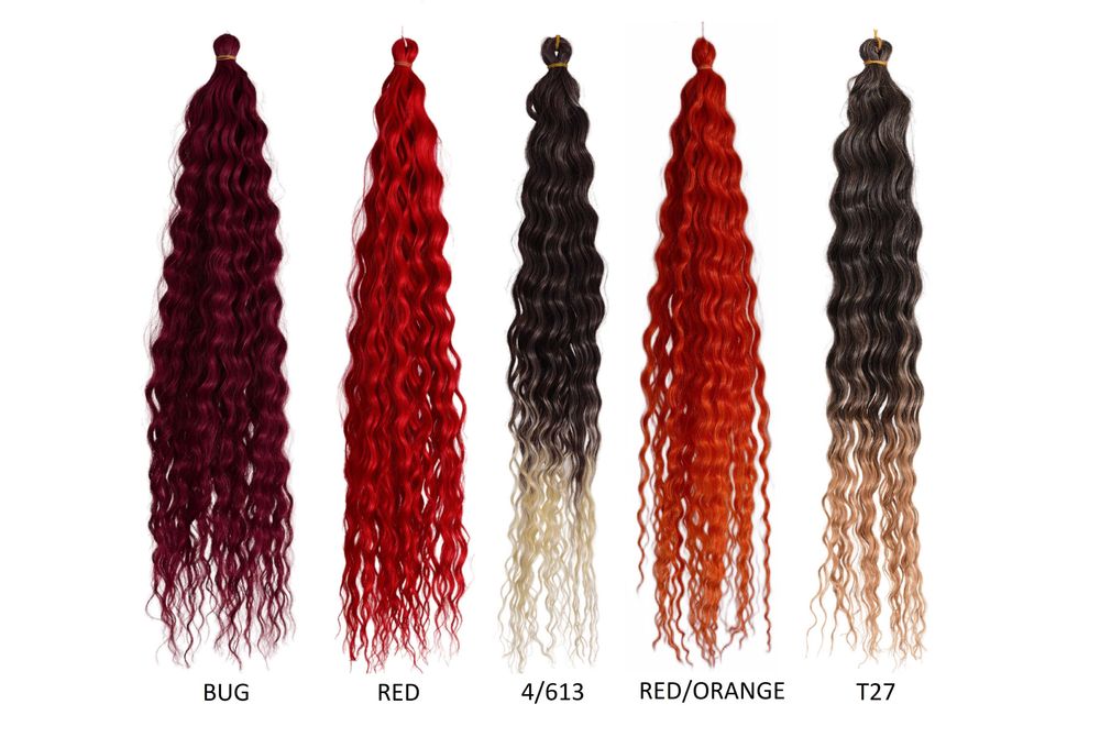 Нови уникални Ariel русалски къдрици от канекалон - 60 см/100 грама!