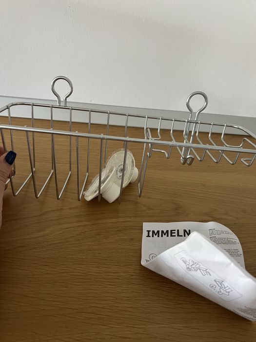 Ikea Immeln cos de dus / baie metalic, rezistent la rugina