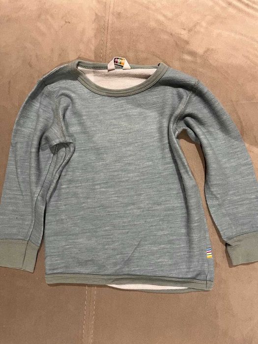 2 X Set bluză și colanți din lână merinos și bambus - Mărime 98/104