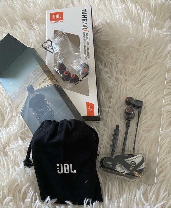 Casti audio in-ear cu microfon  Noi ! JBL T210, Black