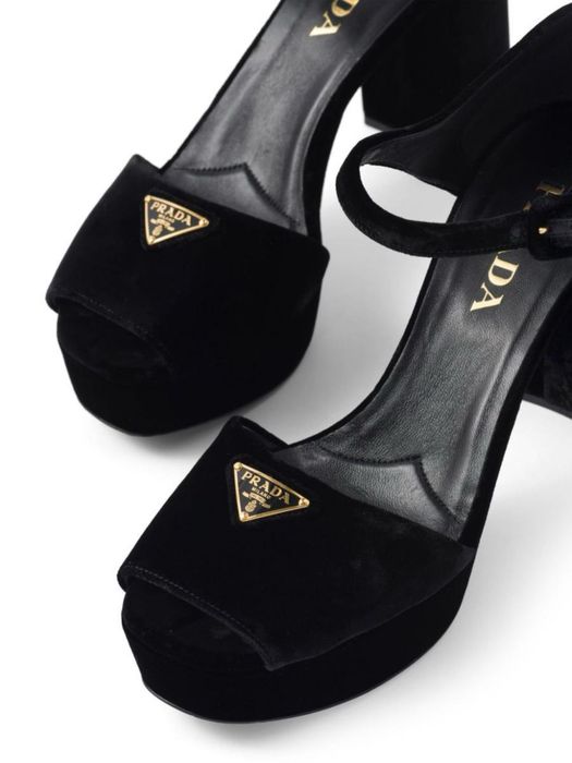 Prada heels- black velvet