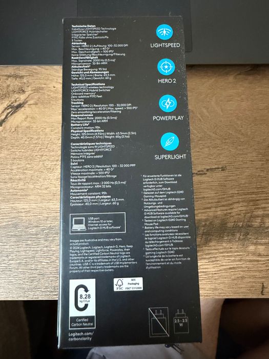 Mouse gaming wireless Logitech Pro X Superlight 2