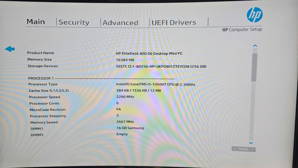 HP EliteDesk mini pc G6