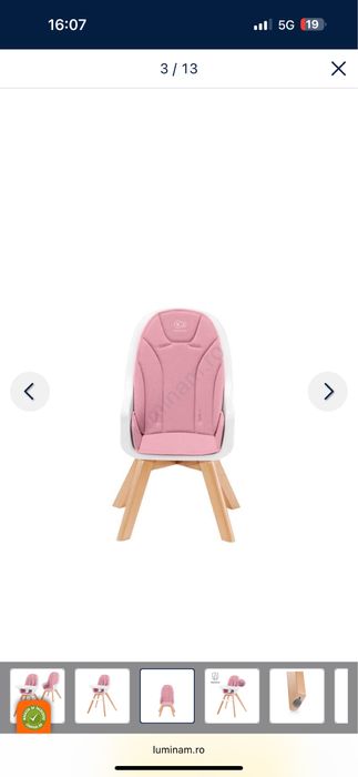 Scaun de masa 2 in 1 pentru bebelusi KINDERKRAFT