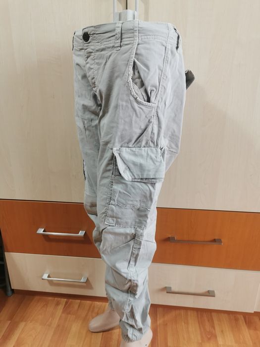 Pantaloni cargo bărbați S Jack & Jones crem