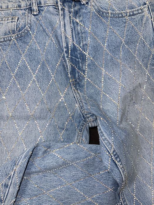 Новые джинсы zara со стразами