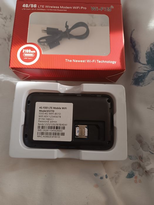 Router wifi 6  cu sim card internet 4G / 5G  internet portabil