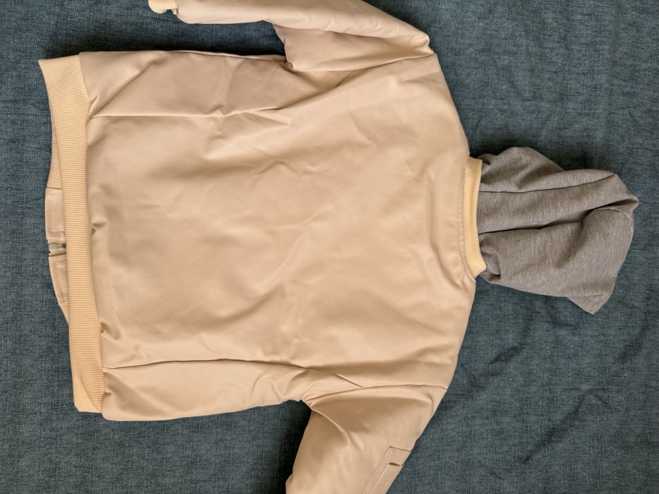 Зимний кожаный куртка