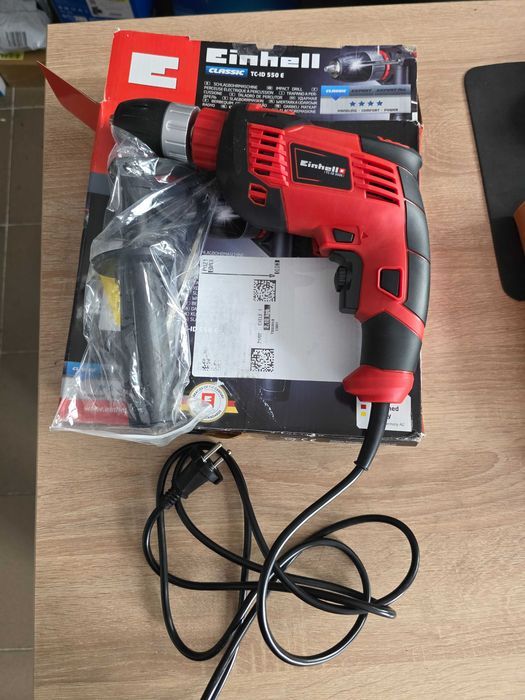 Einhell TC-ID 550 E - Masina de gaurit cu percutie, 550 W, mandrina rapida, 13 mm