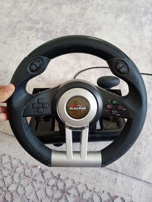 Volan Gaming XR Racing cu 2 Pedale – Funcționează Perfect