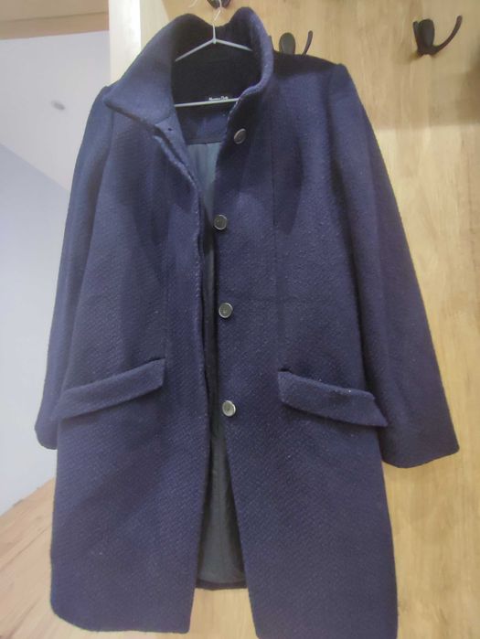 Палто Massimo Dutti тъмно синьо