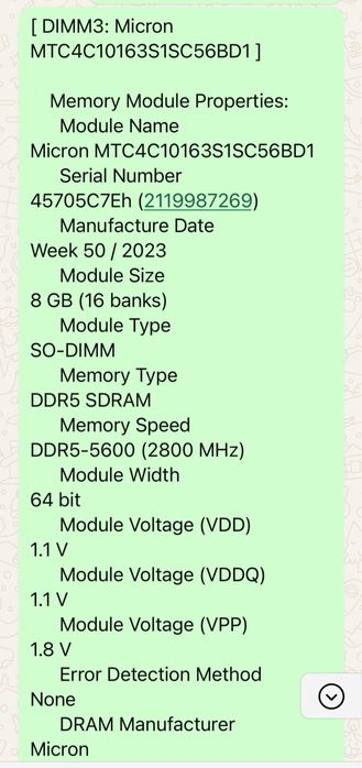 Vand memorie ram notebook/laptop
