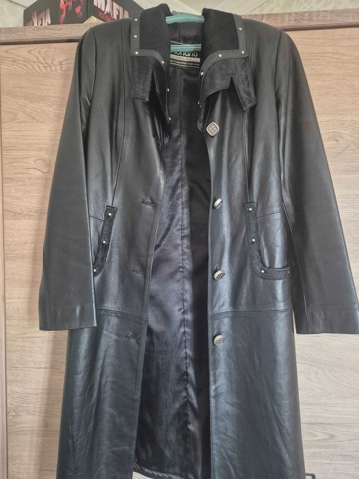 Винтажный кожаный плащ (сюртук) Adriano Leather Shop