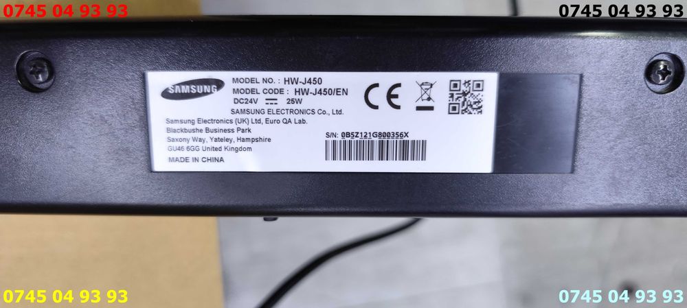 soundbar Samsung HW J450  bluetooth 2xhdmi usb optic alimentator