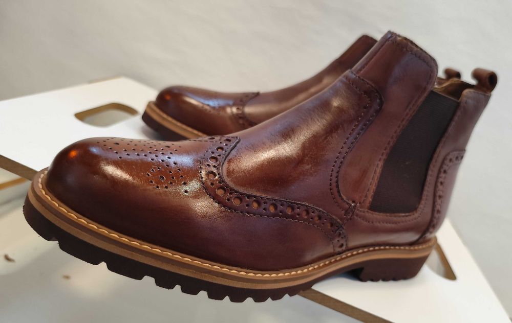Ghete chelsea 41 41.5 brogue premium Wanted NOI piele naturala moale