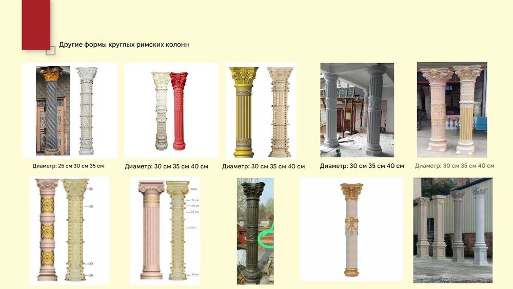 Формы матрицы Римских колонн