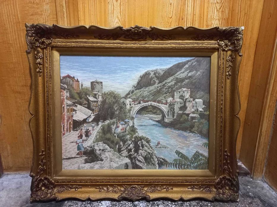 Гоблени Зима с Параклис, Мост Мостар, Мадона с грозде, Скалната мадона