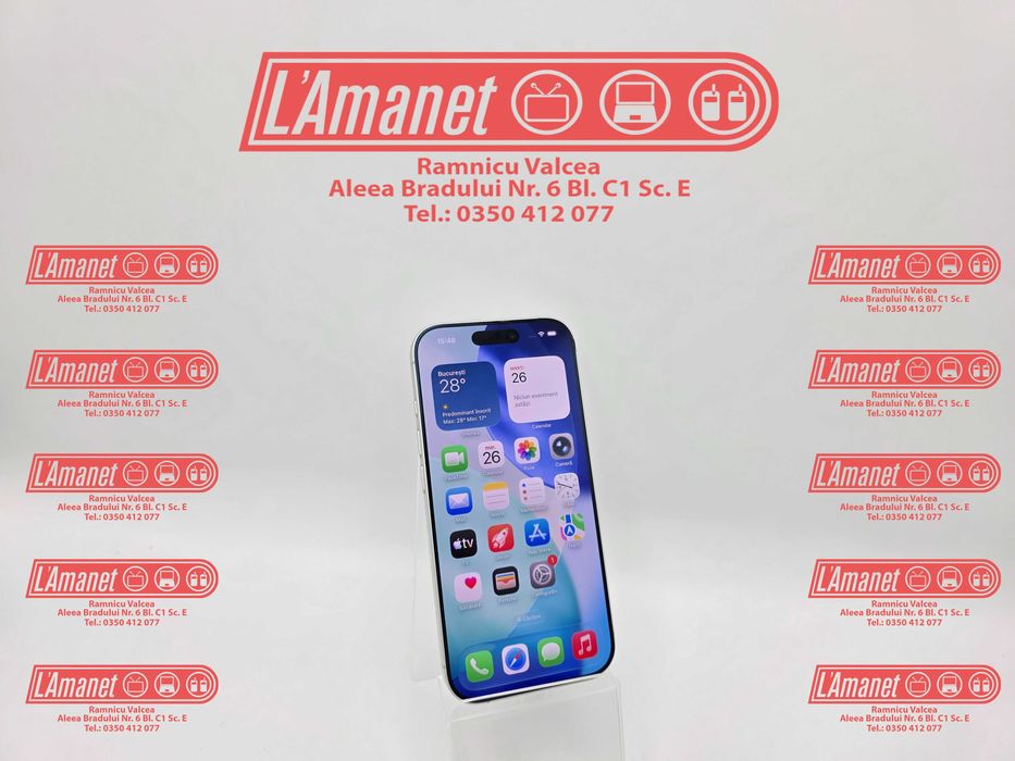 iPhone 17 White 256GB Neverlocked Stare Buna Bateria 100% Garantie Ianuarie 2027