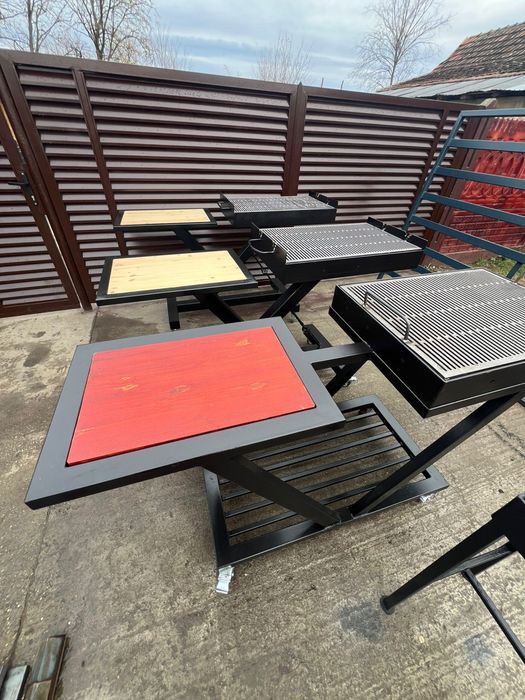 Gratar Metalic Din Tabla De 5mm si picior metalic din teava de 80/80