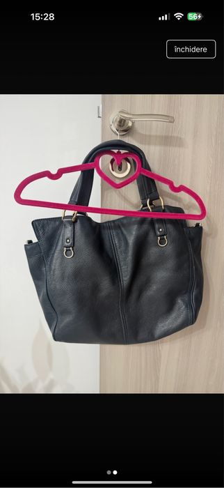 Geanta musette din piele