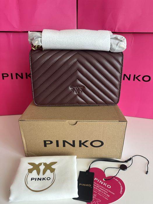 PINKO Small Chevron Love Bag One – оригинална чанта | НОВА