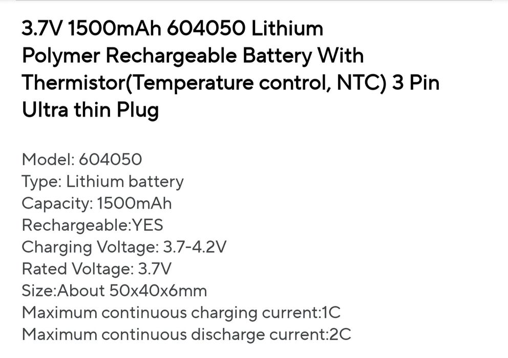Baterie acumulator 3.7V 1500mAh 604050 compatib casti wireless HyperX