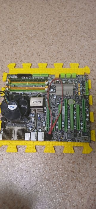 DFI LanParty + Intel Core 2 Duo E6550 + кулер