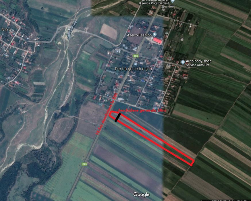 Vand  teren extravilanDN2 ,E85, la 10 m de intrarea în Potarnichesti !