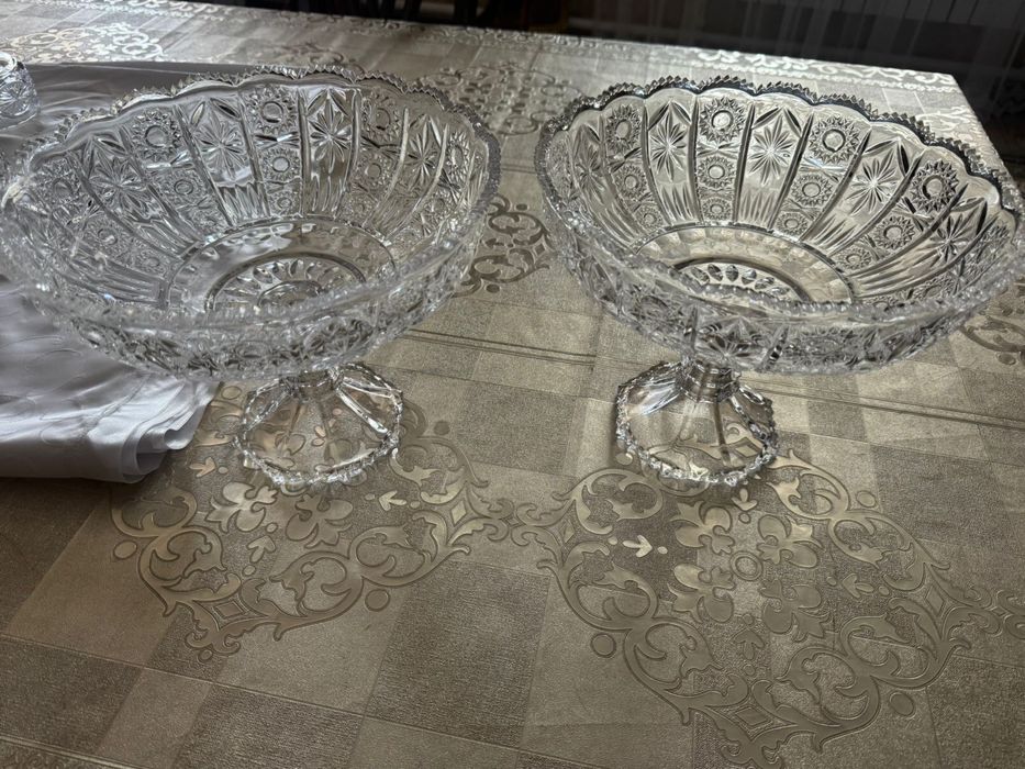 Фруктовница хрустальная