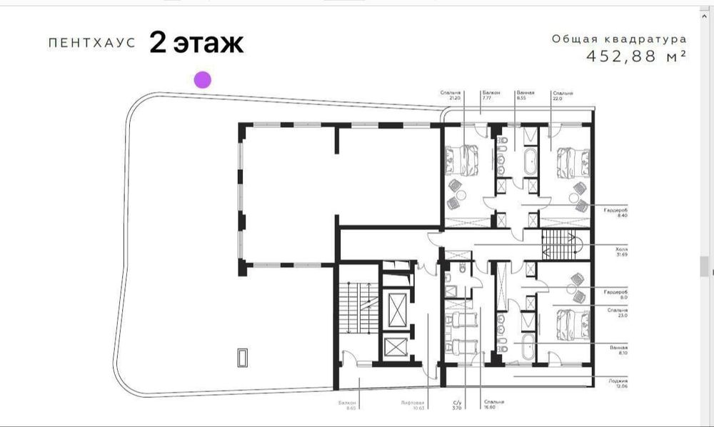 Продаётся 5/14/15 квартира в ЖК Инфинити, пентхаус