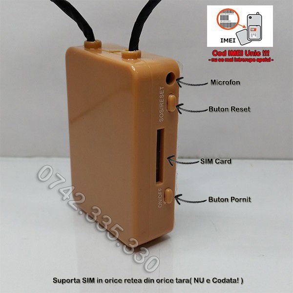 Cutiuta GSM cu Casca Copiat Microvibratii/ Sisteme de Copiat