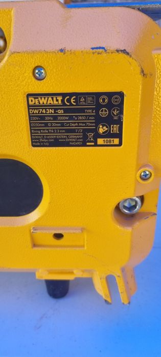 Circular DEWALT DW 743 N 2000 W