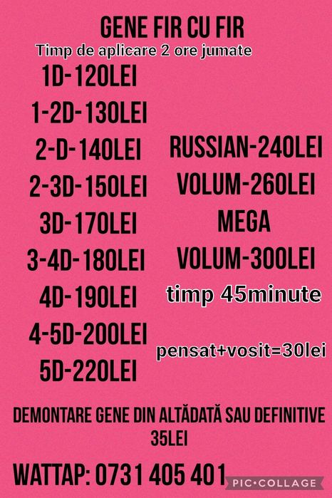 Gene volum  fir cu fir