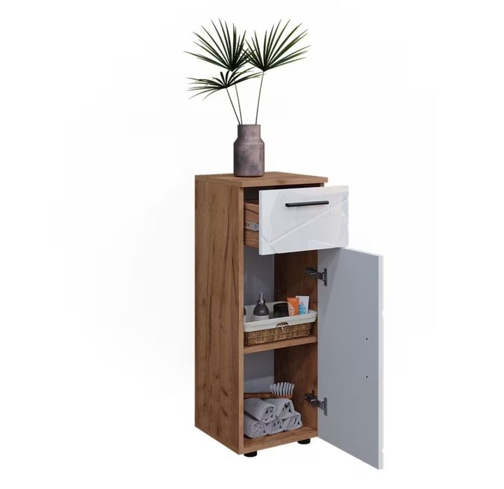 Среден шкаф бял гланц 5713