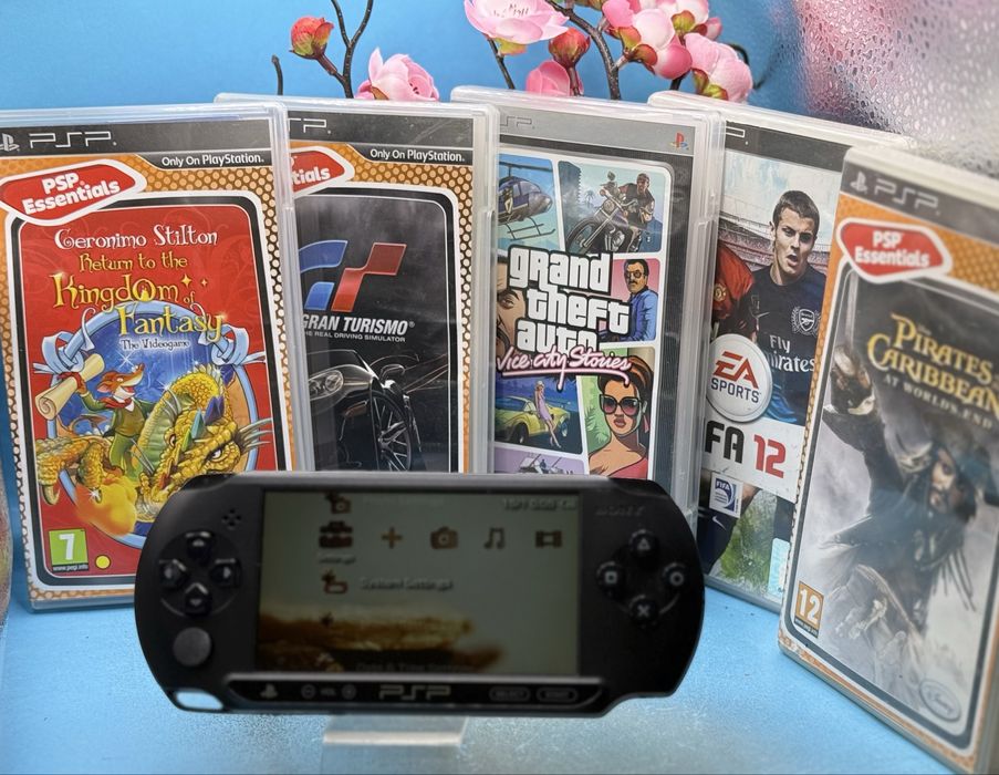 Конзола Sony PlayStation Portable (PSP Street) – E1004 + 5 игри