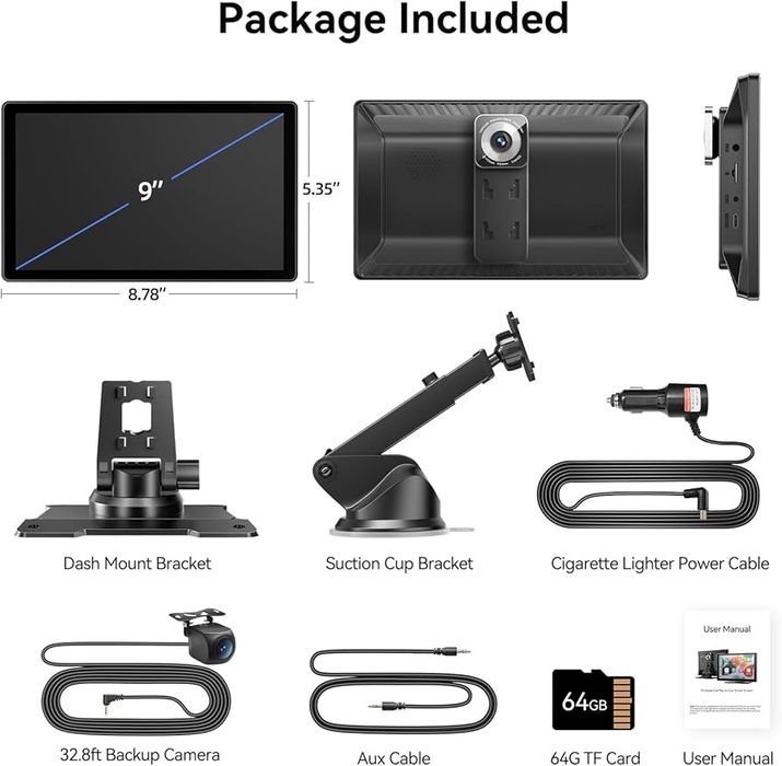 Vibefit A301 мултимедия 9 инча  CarPlay & Android Auto