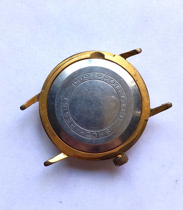 ceas POLJOT barbatesc placat cu aur cu 17 jewels